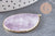 Pendentif goutte jade lilas, pendentif pierre, support doré, pierre naturelle, 17-19mm, x1 G3718