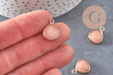 Pendentif goutte jade orange corail,pendentif bijoux, pendentif jade,pendentif pierre,jade naturel, pendentif jade,18mm-G1953