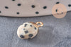 Pendentif goutte jaspe dalmatien,pendentif pierre, bijou pierre,pendentif pierre,jaspe naturel,pendentif jaspe,14mm,x 2-(G0151)