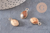 Pendentif goutte jaspe paysage facettes,pendentif pierre,bijou pierre,pendentif pierre, jaspe naturel,17mm, x1 G5236