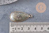 Pendentif goutte labradorite naturelle 33mm, Pendentif création bijoux pierre, x1, G1470
