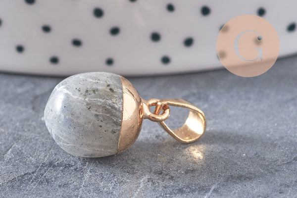 Pendentif goutte labradorite,creation bijou, Pendentif bijoux pierre naturelle labradorite ,17-19mm, x1 G3612