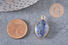 Pendentif goutte lapis lazuli naturel 25mm, x1 (G5212)