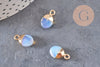 Pendentif goutte opalite fer doré 14mm, x2 (G0052)