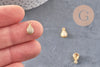 Pendentif goutte or cristal zircon, pendentif doré cristal, bijou doré,10.5mm, x1 (G2740)