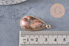 Pendentif goutte rhodonite,pendentif bijoux,pendentif pierre, rhodonite Naturelle,pendentif rhonodite,33mm, x1 G2426