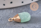 Pendentif goutte rubis aventurine,pendentif bijoux, pendentif aventurine naturelle,pendentif pierre,17-19mm,G2787