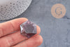 Pendentif hexagone améthyste violette, pendentif pierre, améthyste naturelle, 29mm x1 (G0587)