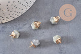 Pendentif hexagone labradorite11mm,pendentif pierre lapis labradorite naturel pour création bijoux x1 G0971