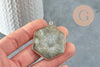 Pendentif hexagone labradorite,pendentif collier,pierre naturelle,pendentif labradorite naturelle,45mm, x1 G2636