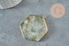 Pendentif hexagone labradorite,pendentif collier,pierre naturelle,pendentif labradorite naturelle,45mm, x1 G2636