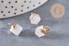 Pendentif hexagone quartz ,pendentif pierre cristal de roche naturel,pendentif quartz ,11mm, x1 G7866