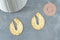 Pendentif laiton doré goutte évidée martelé, breloques laiton brut sans nickel pour création bijoux géométrique,42mm, X2 (G4679)