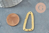 Pendentif laiton doré ovale texturé, breloques laiton brut ,pendentif bijoux,sans nickel, géométrique,33mm, x2 (G3234)