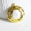 Pendentif laiton dorée perle naturelle,creation bijou femme, bijou minimaliste, bijou doré perle, cadeau anniversaire 34x31mm, x1 G5331