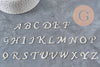 Pendentif lettre initiale acier inoxydable platine 20.5mm, x1 (G11374)