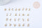 Pendentif lettre initiale laiton doré zircon blanc 11mm, x1 (G7946)