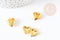 Pendentif locket cœur medaillon doré, médaillon Vintage, création collier, pendentif amour doré,15.6mm, x2 G5294