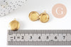 Pendentif locket rond medaillon laiton brut, médaillon Vintage,création collier, fournitures laiton brut,12mm,lot 2-G1038