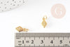Pendentif losange zamac doré,fournitures créatives, sans nickel,creation bijoux,perle géométrique,9.5mm, x5 G5457