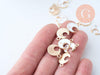 Pendentif lune zamac doré émail blanc 16mm, x5 (G6092)