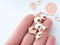 Pendentif lune zamac doré émail blanc 16mm, x5 (G6092)