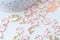 Pendentif lune zamac doré émail rose clair 16mm,pendentif doré pour création de bijoux, x5 G6093