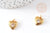 Pendentif médaille coeur laiton doré 18K et cristal zircon,pendentif laiton amour pour création bijoux,13mm, x1 G6078