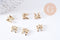Pendentif noeud papillon zamac doré 11mm, x2 (G10651)