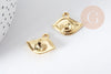 Pendentif oeil protecteur zamac doré 16k, x2 (G8921)
