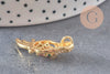 Pendentif oiseau Perroquet laiton doré 16k cristal 29mm,sans nickel,cadeau anniversaire,pendentif animal, Pendentif zircon, x1 (G6677)