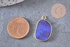 Pendentif oval lapis lazulis, Pendentif bijou pierre naturelle, pendentif pierre naturelle,lapis lazulis naturel,25mm, x1 (G3788)