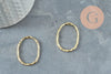 Pendentif ovale martelé laiton brut, fournitures bijoux, breloque laiton brut,pendentif laiton brut,29mm, x2 (G3303)