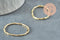 Pendentif ovale martelé laiton brut, fournitures bijoux, breloque laiton brut,pendentif laiton brut,29mm, x2 (G3303)