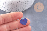 Pendentif petit coeur acrylique 15mm, x4 (G10154)