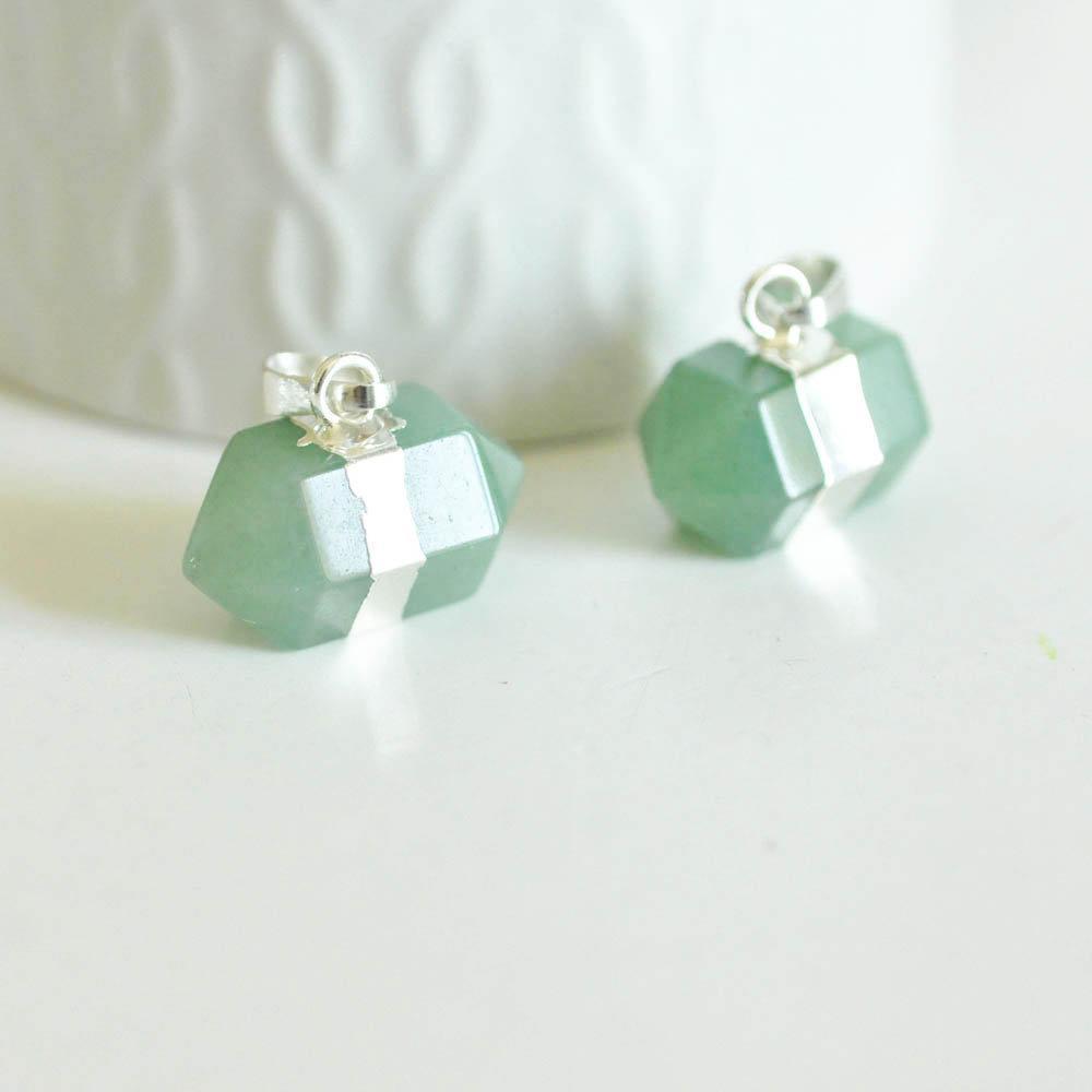 Pendentif pointe aventurine verte,pendentif bijoux, pendentif cristal naturel argenté, Bijou pierre, X1 G1293