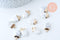 Pendentif pointe howlite naturelle 19mm, pendentif, bijou pierre,pendentif pierre marbrée howlite naturelle, x1 G6041