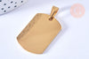 Pendentif rectangle acier inoxydable 304 doré à graver 35mm, x1 (G6878)