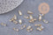 Pendentif rectangle cristal laiton brut 9mm, une délicate breloque en cristal x10 (G10220)