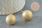 Pendentif rond Bola harmonie carillon en laiton doré sablé 22mm, x1 (G9506)