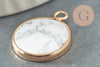 Pendentif rond howlite 20mm,howlite naturel,pendentif rond, x1 G6594