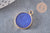 Pendentif rond jade bleu, naturel,pendentif rond,20.5mm, x1 G2173