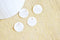 Pendentif rond nacre blanche, pendentif coquillage blanc, coquillage naturel,création bijoux, 20mm, x10 G3095