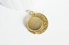 Pendentif rotatif lune pour cabochon zamac doré 30.5mm, bijou mobile création , x1 (G5323)