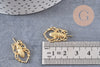 Pendentif scarabée laiton brut breloque laiton brut 24mm, bijou laiton insecte, création bijoux,pendentif laiton brut, x2 (G7435)
