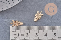 Pendentif tête de zèbre laiton doré 18k 14mm,Pendentif doré pour création de bijoux, x1 G5999