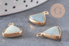 Pendentif triangle amazonite,pendentif bijoux, pendentif pierre,bracelet pierre,pierre naturelle, amazonite Naturelle,16mm, x1, G2112