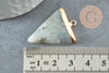 Pendentif triangle labradorite naturelle support fer doré 34mm, x1 (G5694)