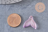 Pendentif verre multicolore queue de poisson 19.5mm, x10 (G4080)