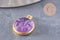 Pendentif visage de lune améthyste naturel argent 925 doré 18K 19mm,pendentif amulette pierre naturelle x1 (G9874)
